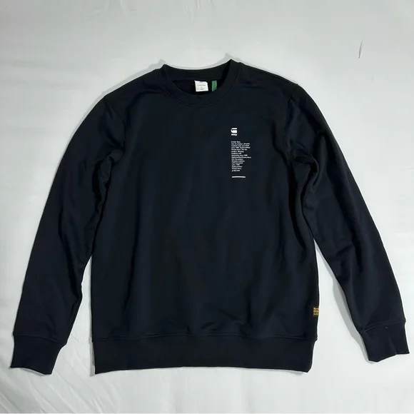 NWT G-Star Raw Mens The Raw Definition Black Cotton knit Sweater Size Large - Picture 3 of 14